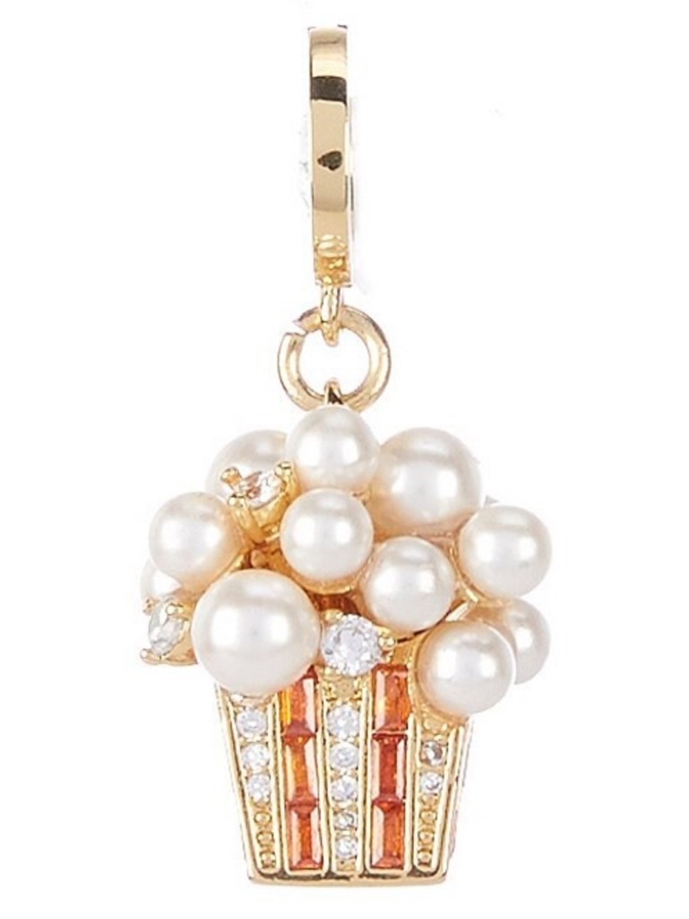 kate spade gold-tone popcorn cluster pearl charm